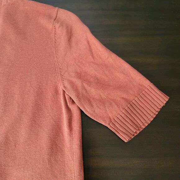 ISAAC MIZRAHI LIVE Open Front Cardigan Pink/Brown/Orange Boho SZ Small Pockets - Picture 11 of 16